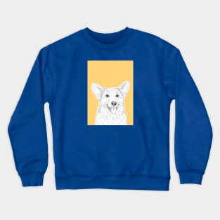 Cute Corgi Dog Portrait Crewneck Sweatshirt